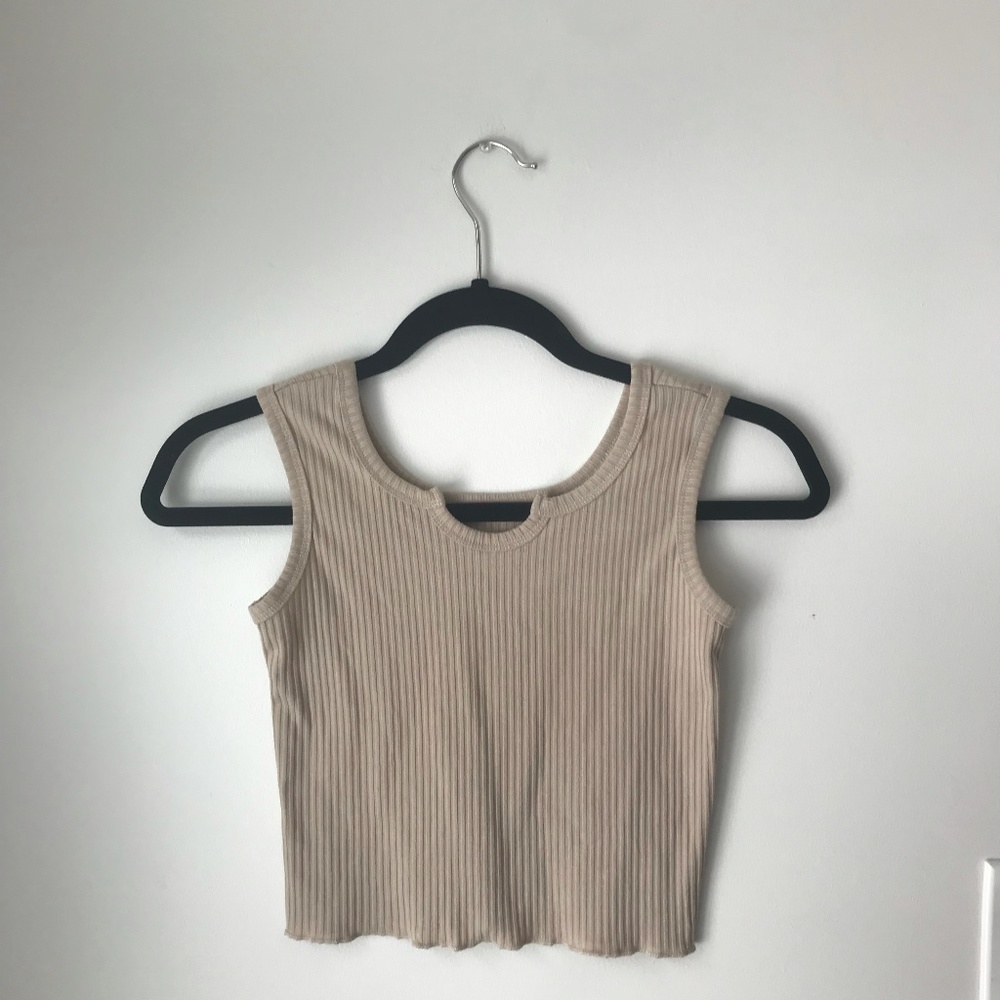 Beige Tank Crop